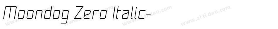Moondog Zero Italic字体转换